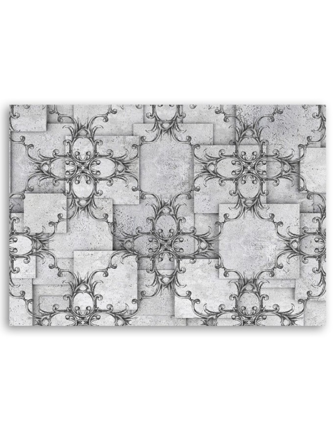 Modern Canvas paintings for wall - Oriental pattern on grey background | FEEBY