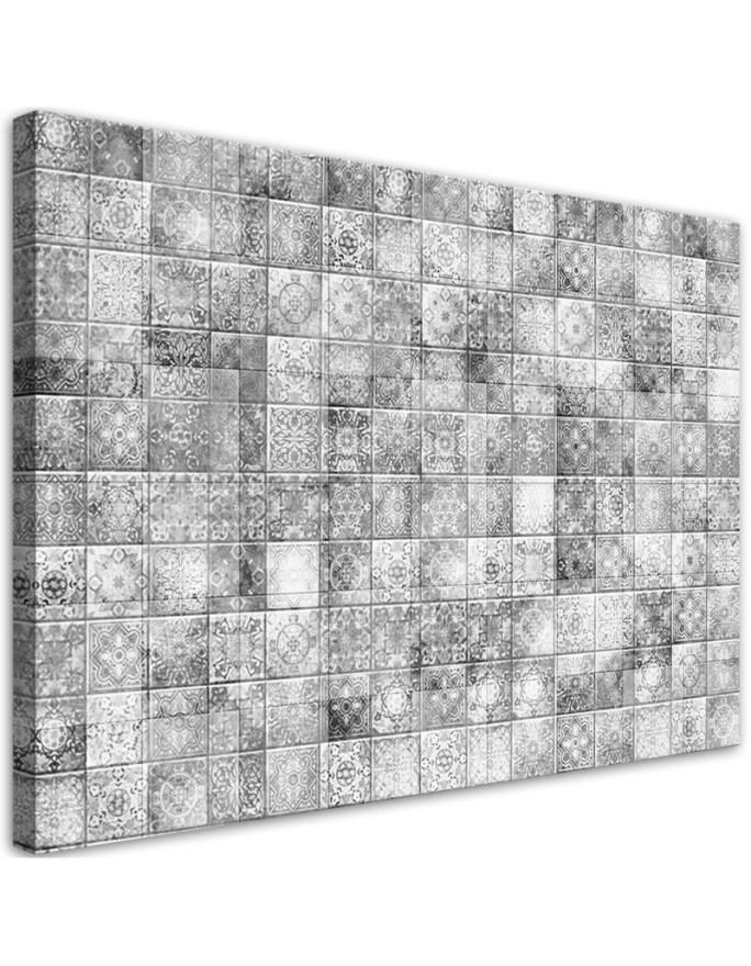 Wall art paintings - Oriental mosaic on grey tiles | FEEBY