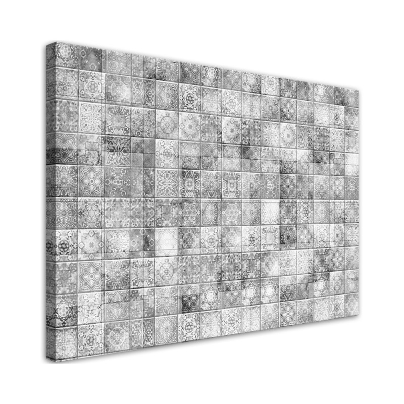 Wall art paintings - Oriental mosaic on grey tiles | FEEBY