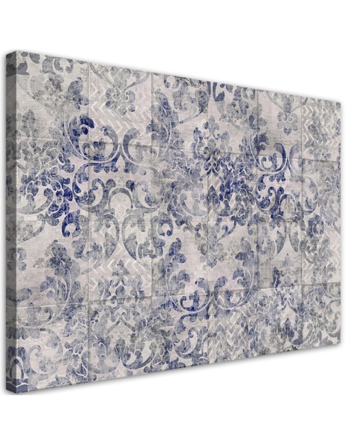 Wall art paintings - Blue ornament on tiles | FEEBY