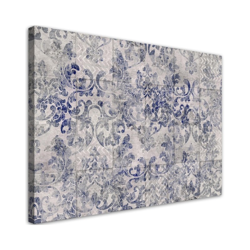 Wall art paintings - Blue ornament on tiles | FEEBY