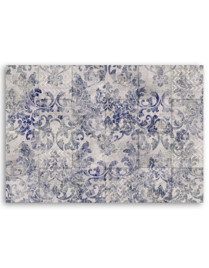 Wall art paintings - Blue ornament on tiles | FEEBY