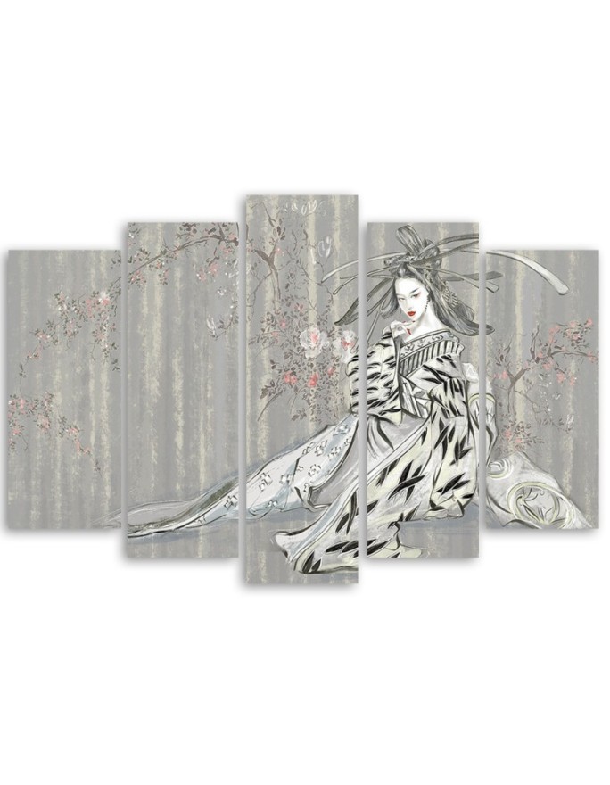 Modern wall art paintings - Traditional Japanese geisha | FEEBY
