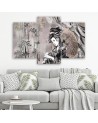 3 piece Geisha and bamboos - Modern triptychs for the living room | FEEBY