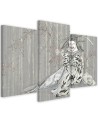 Traditional Japanese geisha - Modern triptychs for the living room | FEEBY