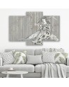 Traditional Japanese geisha - Modern triptychs for the living room | FEEBY