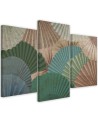 Simple fans - Modern triptychs for the living room | FEEBY