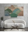 Simple fans - Modern triptychs for the living room | FEEBY