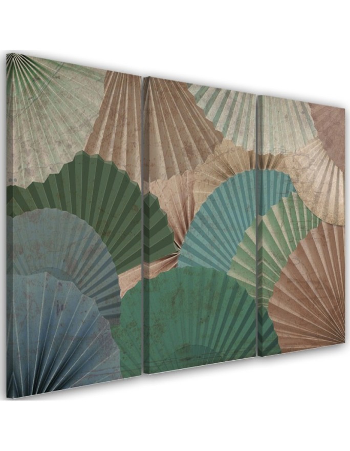 Canvas print for living room - Simple fans | FEEBY