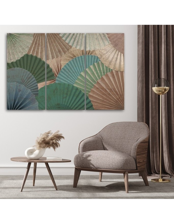Canvas print for living room - Simple fans | FEEBY
