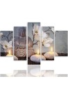 5 Piece Canvas print for living room - Buddha zen spa | FEEBY