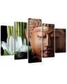 Canvas print for living room - Buddha and white flower | FEEBY