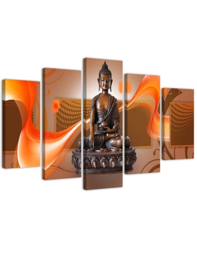 Canvas print for living room - Buddha on an abstract background | FEEBY