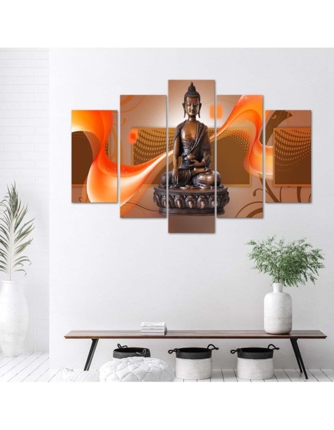 Canvas print for living room - Buddha on an abstract background | FEEBY