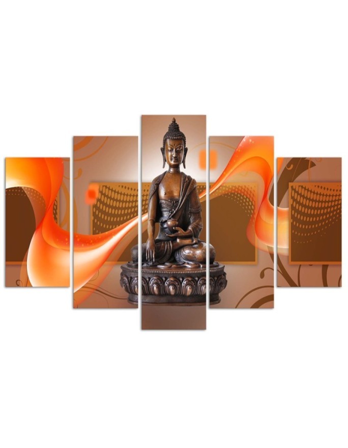 Canvas print for living room - Buddha on an abstract background | FEEBY