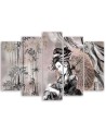 Modern painting for living room - Geisha and bamboos | FEEBY