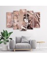 Modern painting for living room - Geisha and bamboos | FEEBY