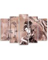 Modern painting for living room - Geisha and bamboos | FEEBY