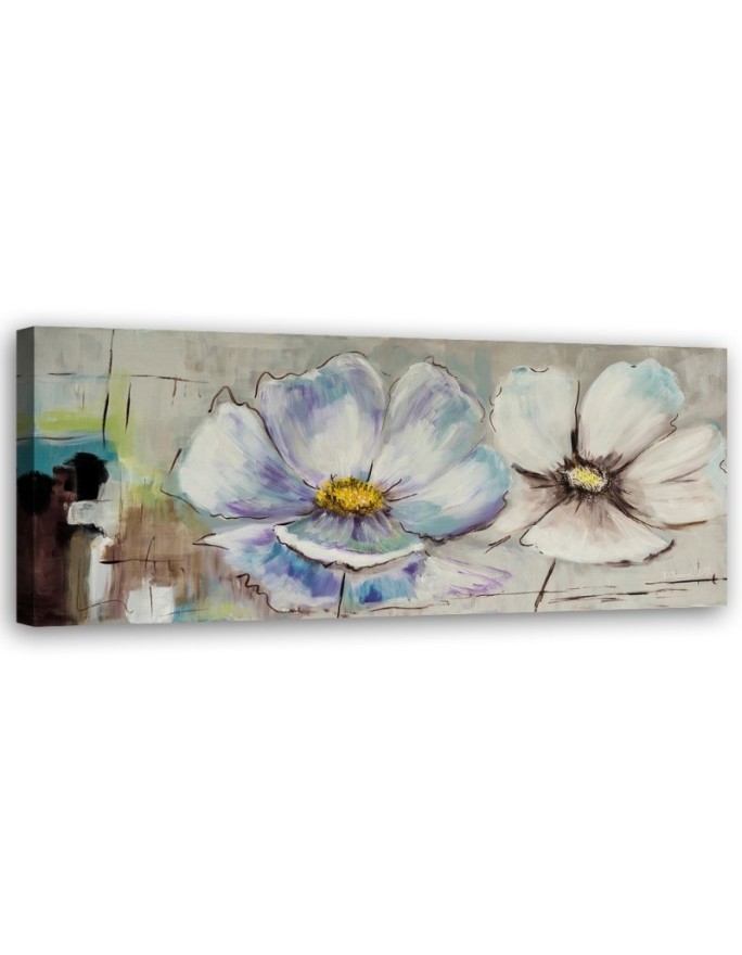 Modern Canvas painting for living room - Watercolour flowers | FEEBY