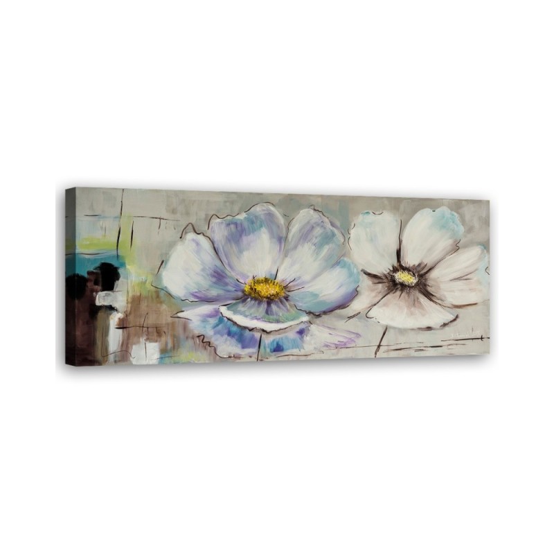 Modern Canvas painting for living room - Watercolour flowers | FEEBY