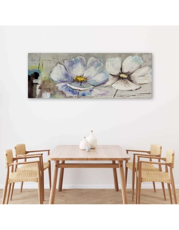 Modern Canvas painting for living room - Watercolour flowers | FEEBY