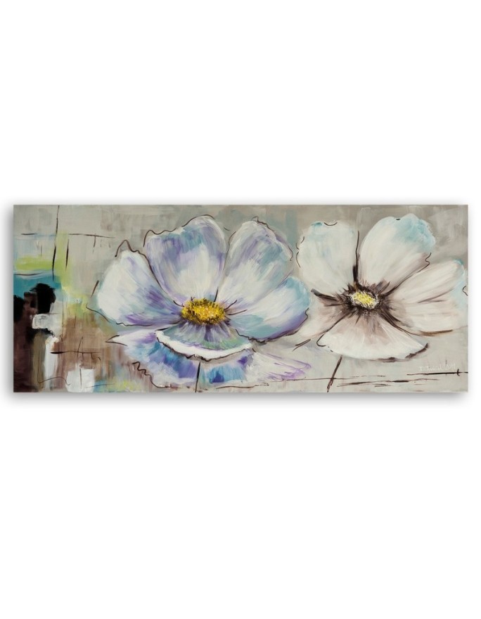 Modern Canvas painting for living room - Watercolour flowers | FEEBY