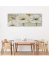 Modern Canvas painting for living room - Three flowers watercolour | FEEBY