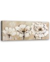 Modern painting for living room - Three white flowers | FEEBY
