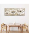 Modern painting for living room - Three white flowers | FEEBY