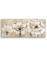 Modern painting for living room - Three white flowers | FEEBY