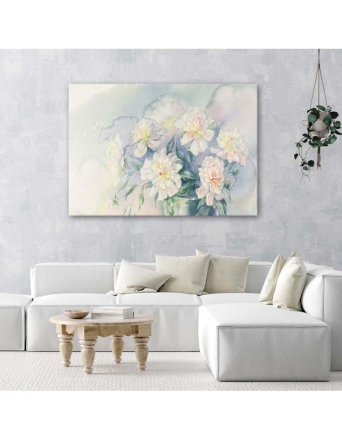 Canvas prints for living room canvas - Bouquet of white flowers | FEEBY