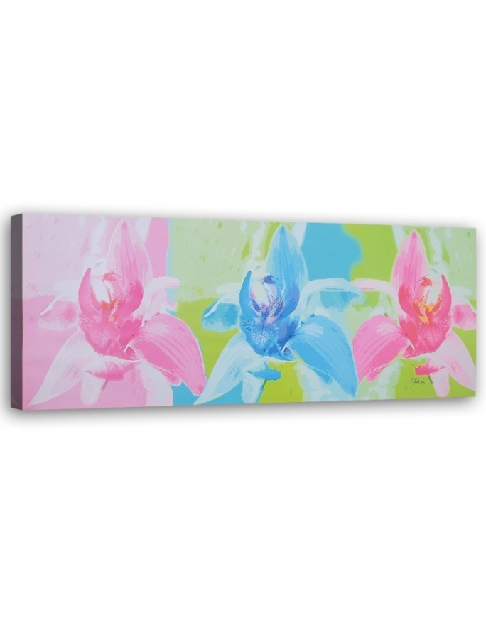 Canvas prints for living room canvas - Colourful flowers | FEEBY