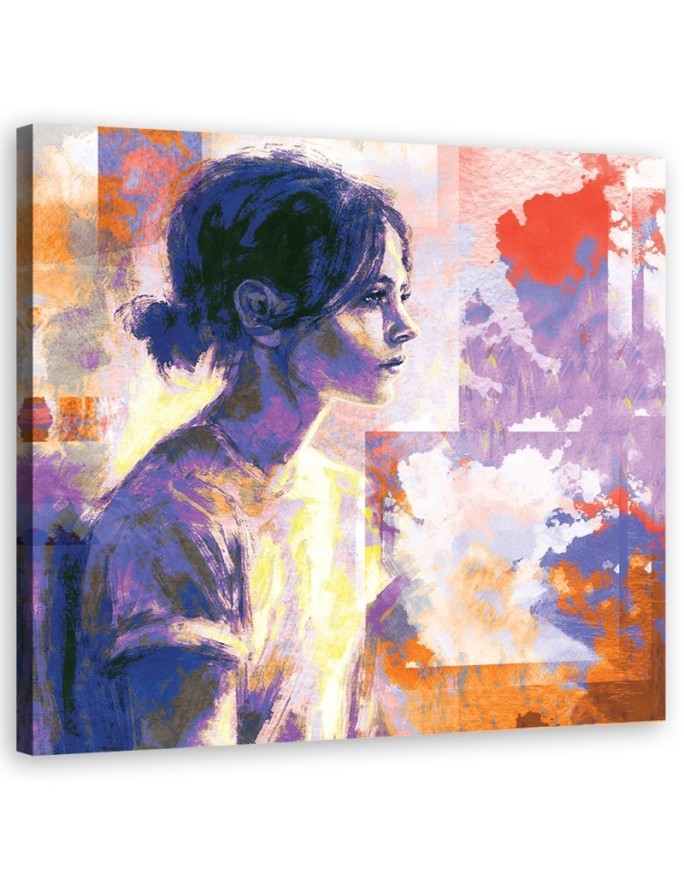 Canvas prints for bedroom - Woman sitting| FEEBY