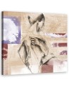 Canvas prints for bedroom - Woman glamour Beige | FEEBY