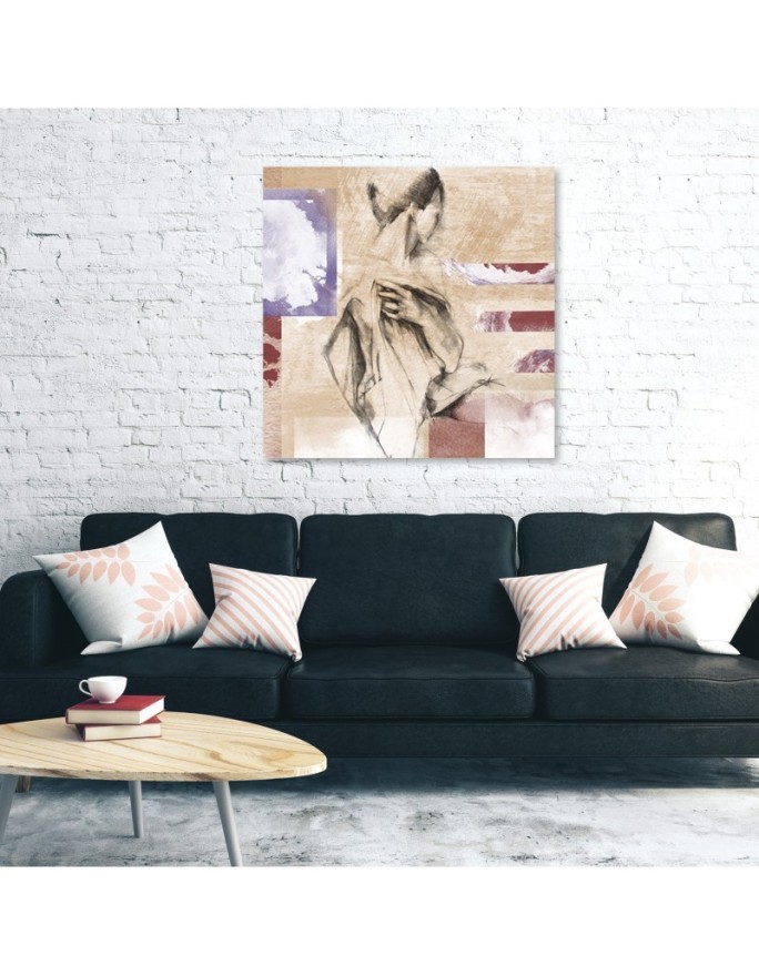 Canvas prints for bedroom - Woman glamour Beige | FEEBY