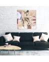 Canvas prints for bedroom - Woman glamour Beige | FEEBY