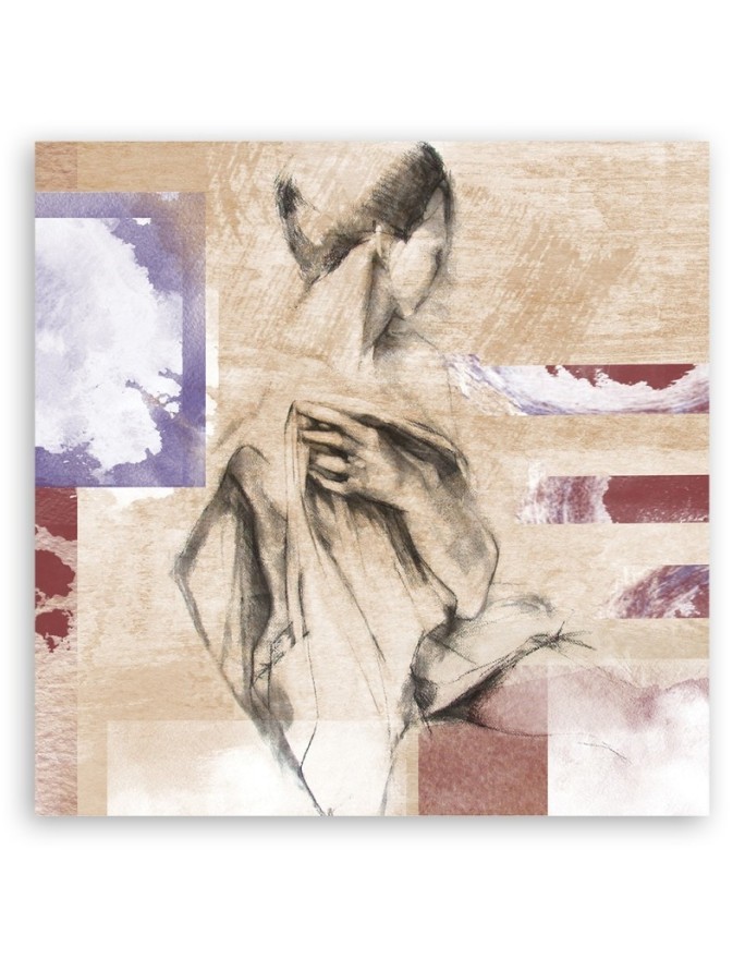 Canvas prints for bedroom - Woman glamour Beige | FEEBY