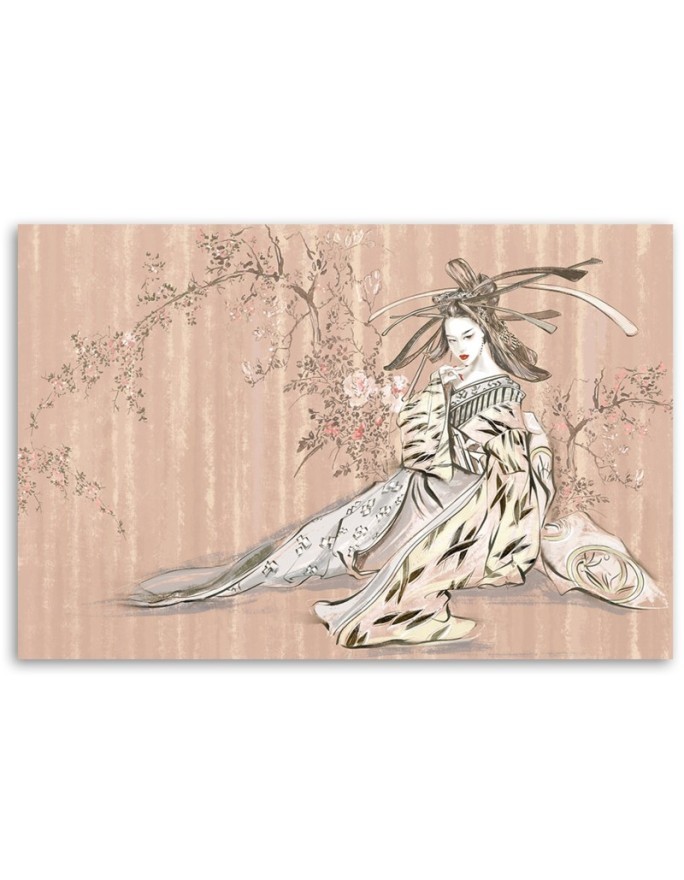Modern canvas painting for bedroom - Traditional Japanese geisha | FEEBY