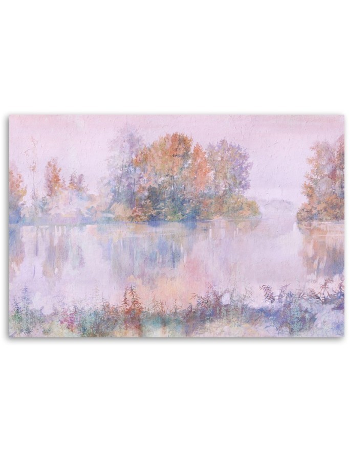 Modern Canvas painting for bedroom - Lake view landscape | FEEBY