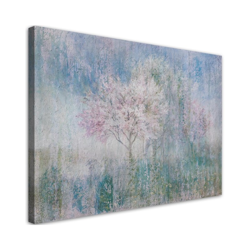 Modern Canvas painting for bedroom Flowering tree in a meadow landscape | FEEBY
