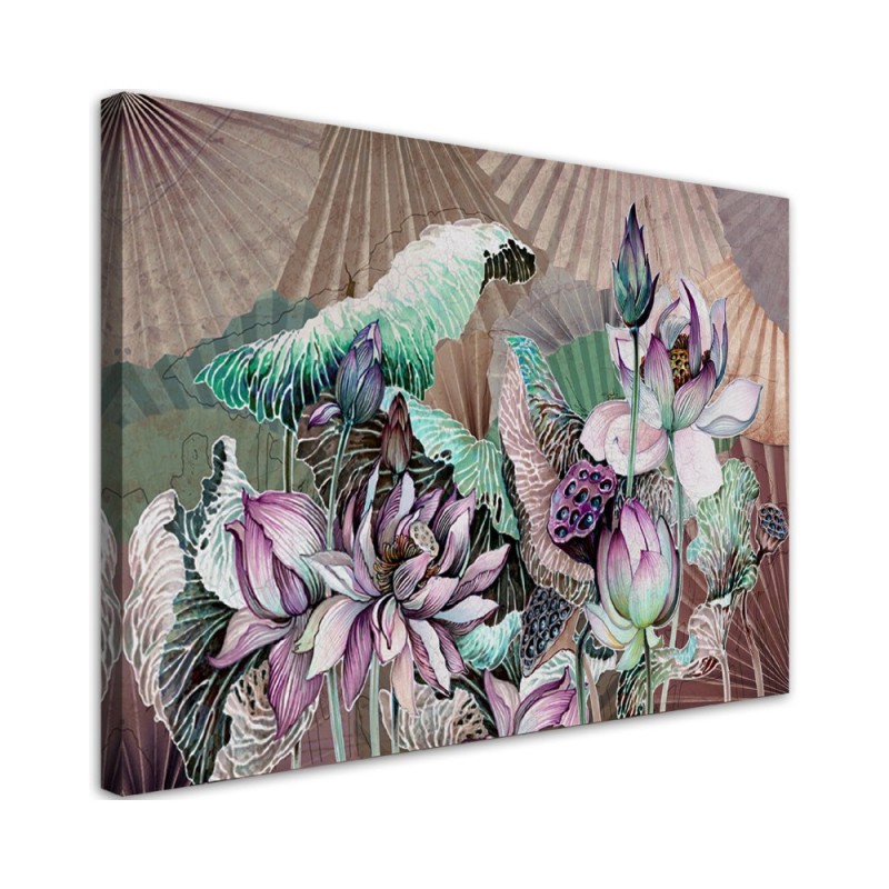 Canvas print - Lotus flower fan. Dress your walls!| FEEBY