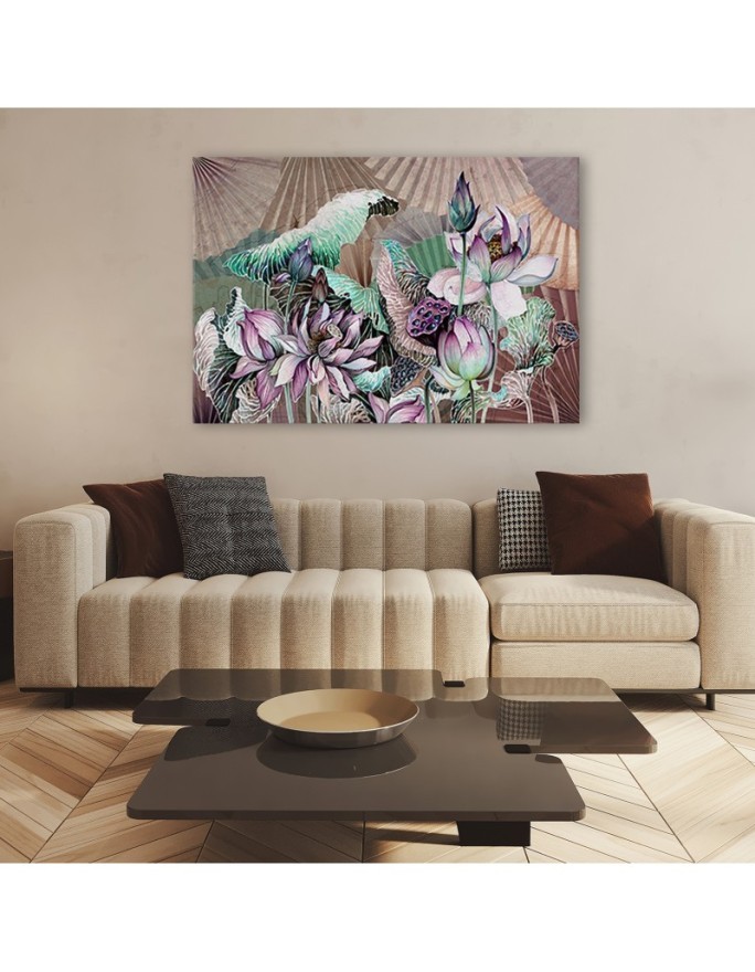 Canvas print - Lotus flower fan. Dress your walls!| FEEBY