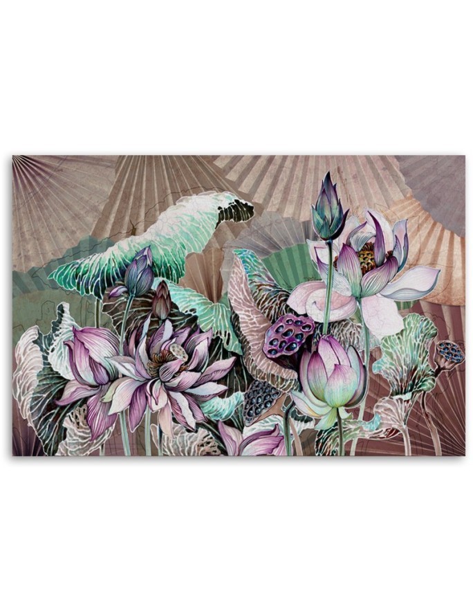 Canvas print - Lotus flower fan. Dress your walls!| FEEBY