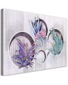 Violet flowers concrete - Wall painting | FEEBY