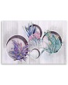 Violet flowers concrete - Wall painting | FEEBY