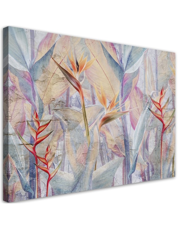 Pastel plants - Wall art painting for living room | FEEBY