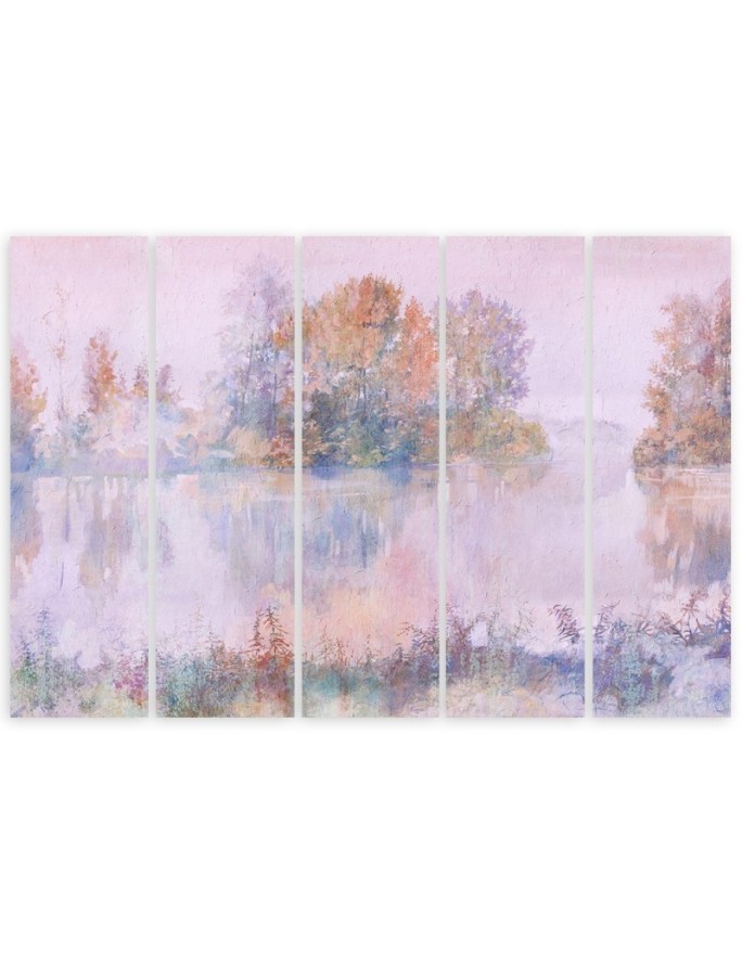Lake view - 5-piece canvas painting | FEEBY