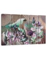 Holy lotus and fans - Modern canvas painting | FEEBY