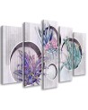 Square boxes shelves with flowers - Canvas print | FEEBY