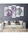 Square boxes shelves with flowers - Canvas print | FEEBY